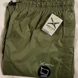 NEW Arctix Men's Storm Rain Pant, Olive, Medium (32-34W)  / 28L